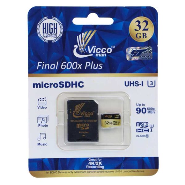 Vicco Fianl 600x Plus UHS 1 90MBs 32GB Memory Card