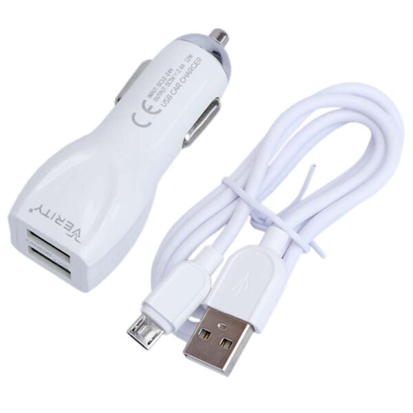 Verity C 1115 12W 2.4A 2Port Car Charger With Micro USB Cable 7
