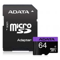 کارت حافظه microSDXC ای دیتا مدل کلاس 10 استاندارد UHS-I سرعت 80MBps ظرفیت 64 گیگابایت