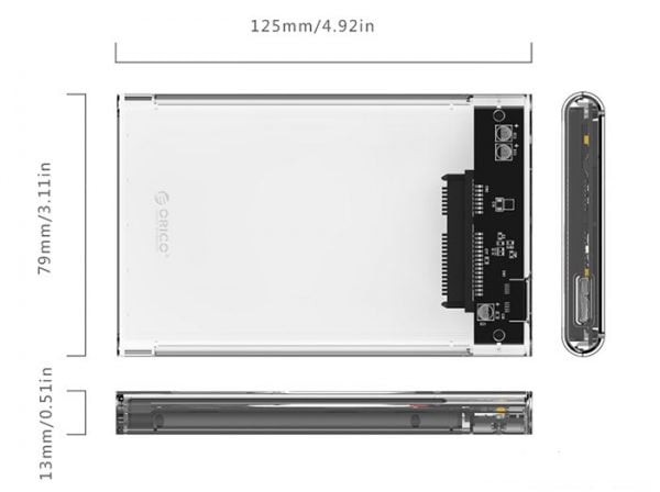 قاب SSD و هارد 2.5 اینچ مدل ORICO 2139U3