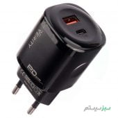 شارژر دیواری فست شارژ Verity AP-2125 2Port 3A QC3.0 PD 20W + کابل تایپ سی - تصویر 6