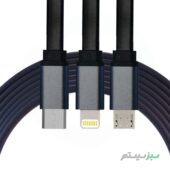 کابل یک متری تبدیل USB به لایتنینگ/microUSB/USB-C کلومن مدل KD-23 - Image 4