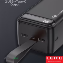پاوربانک ( شارژر همراه ) لیتو مدل Leitu LP-33 ظرفیت 50000 میلی آمپرساعت - Image 3