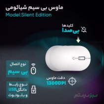 ماوس وایرلس شیائومی مدل Silent Edition (بی‌صدا) - Image 7