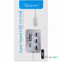 هاب 3 پورت USB 3.0 وریتی مدل H408 + رم ریدر - Image 6