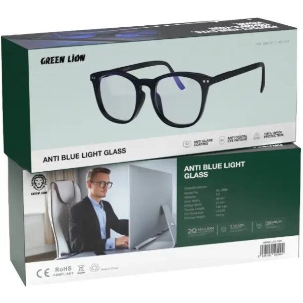ﻋﯿﻨﮏ ﺿﺪ ﻧﻮر آبی ﮔﺮﯾﻦ ﻻﯾﻦ Anti Blue Light Glass