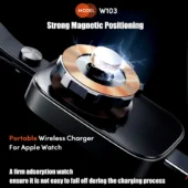 شارژر پرتابل ساعت هوشمند کربی مدل W103 مناسب برای Apple Watch - Image 4