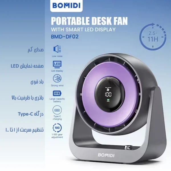 پنکه شارژی رومیزی BOMIDI مدلDF02 شیائومی