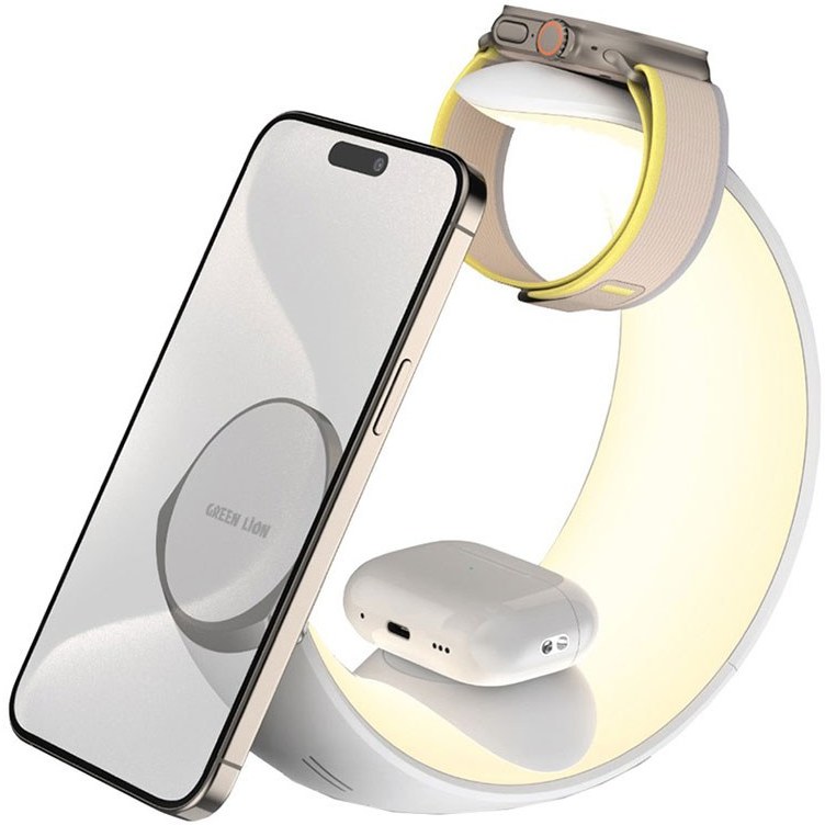 شارژر وایرلس گرین لاین مدل Moon Charge 4 in 1 1 1 5