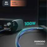 شارژر رومیزی 100 واتی گان پرودو مدل Porodo PDFWCH090BK - Image 4