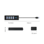 هاب USB3.0 چهار پورت اوریکو مدل PW4U-U3 - Image 3